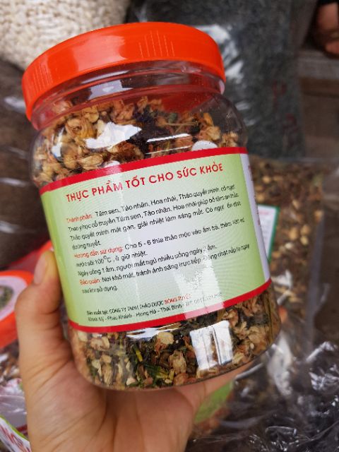 Hộp 200g Trà ngủ tâm sen hoa nhài (tốt cho cả gia đình) | BigBuy360 - bigbuy360.vn