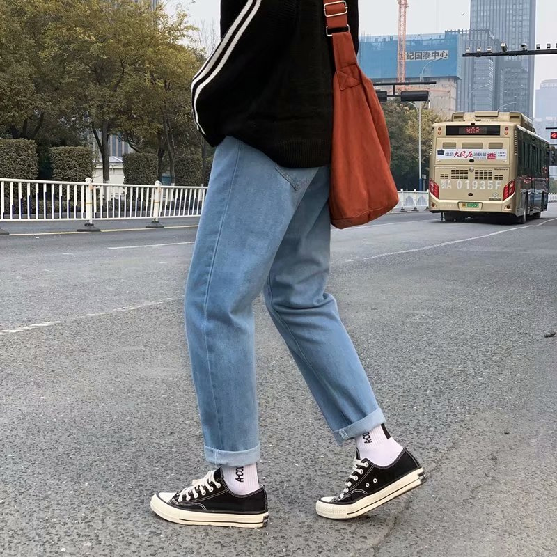 Quần jean nam ống rộng vintage thời trang cho bigsize simple quần bò nam fashion jean unisex quần baggy nam