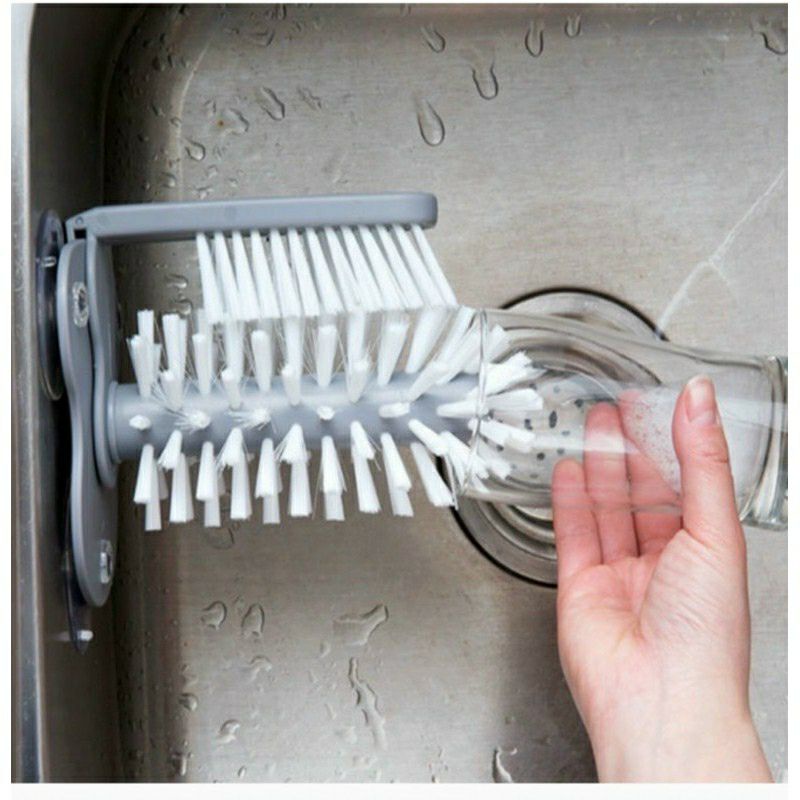 Cọ rửa cốc chén 2 mặt#hút chân không,tiện dụng#