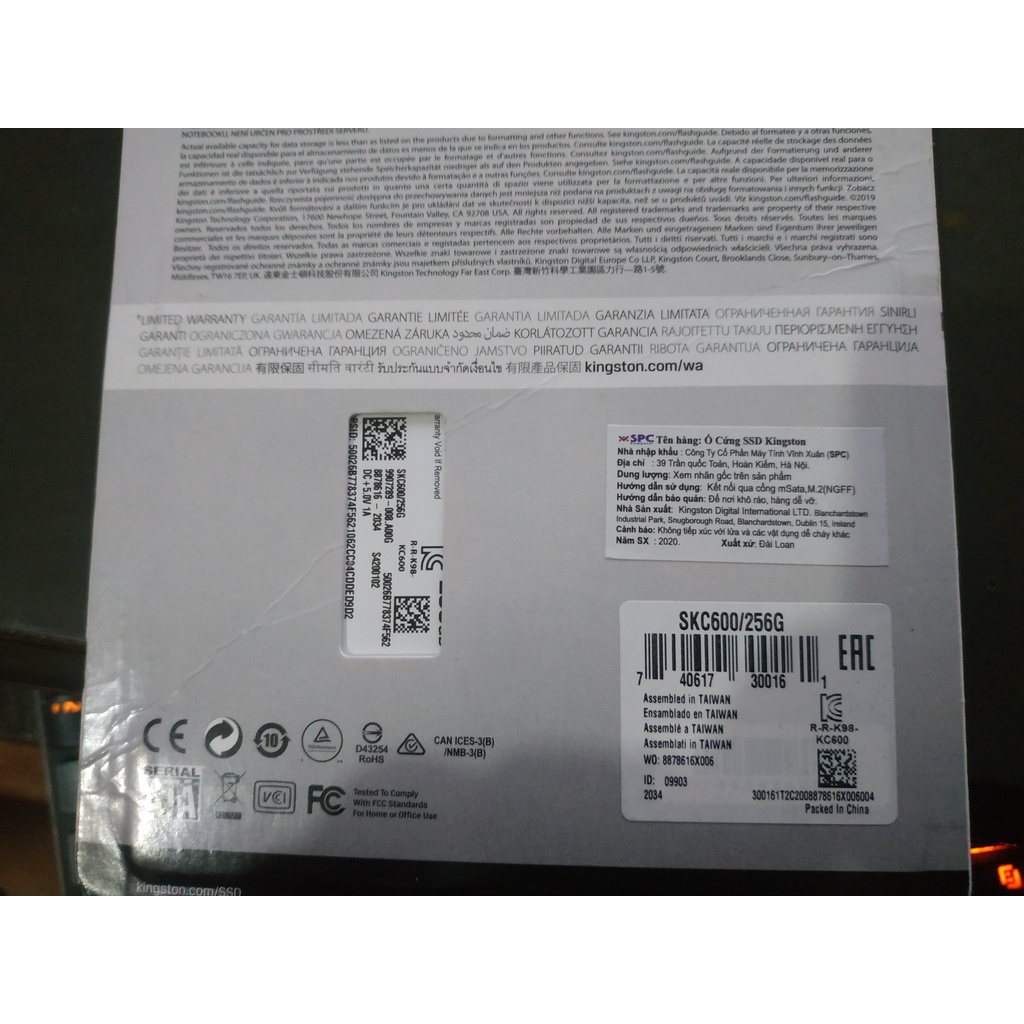 Ổ cứng SSD Kingston KC600 256GB 2.5 inch SATA3 (Đọc 550MB/s - Ghi 500MB/s) - (KC600/256GB) Chính Hãng Vĩnh Xuân | BigBuy360 - bigbuy360.vn