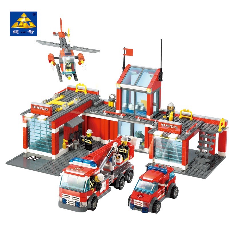 Lego con trai lắp ráp Bộ cứu hỏa 774miếng ghép - đồ chơi xếp hình