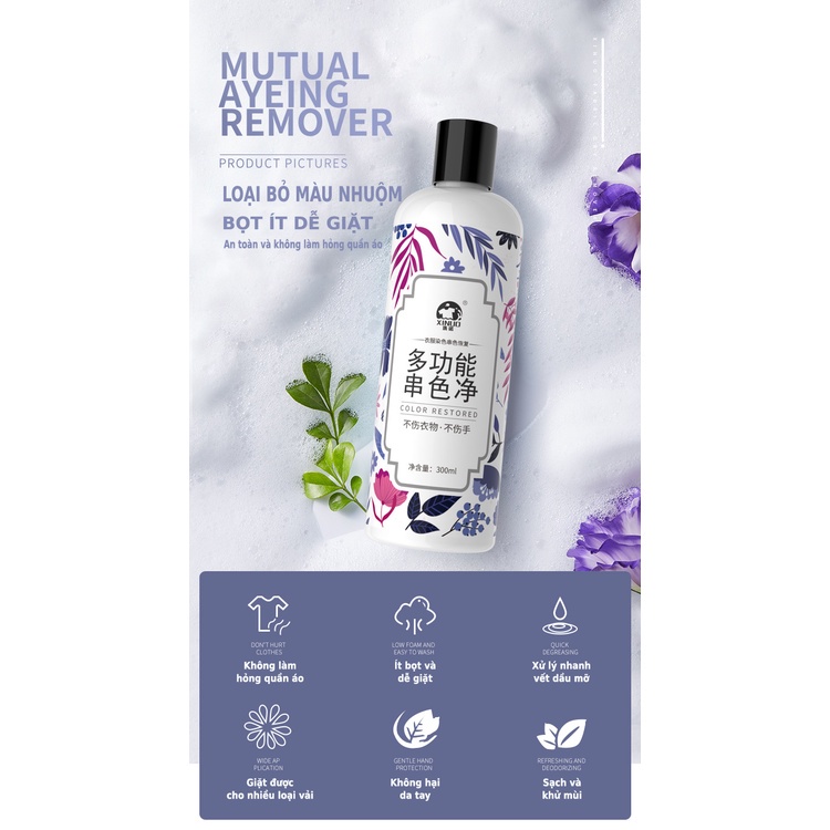 Thuốc Tẩy Phục Hồi Màu Áo Xinuo - Chai 300ml