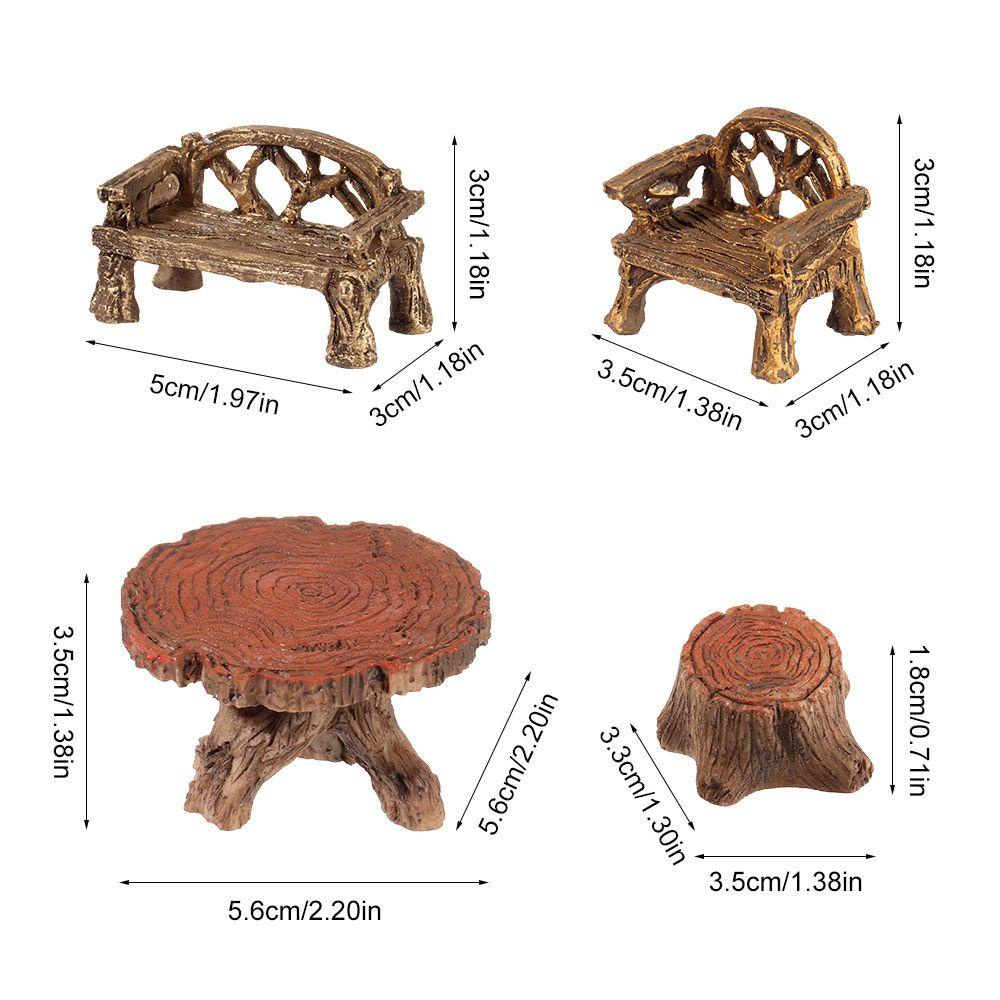 1 Đồ trang trí Ghế Dài Mini Trang Trí Sân Vườn