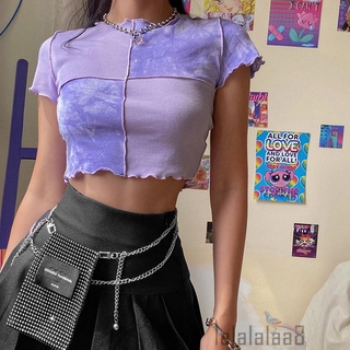 Áo Croptop Tay Dài Phối Bèo Thời Trang Mùa Hè Cho Phái Nữ