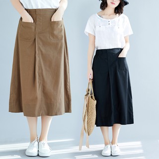 B27 Chân váy big size dáng dài có túi 2 bên tiện lợi
