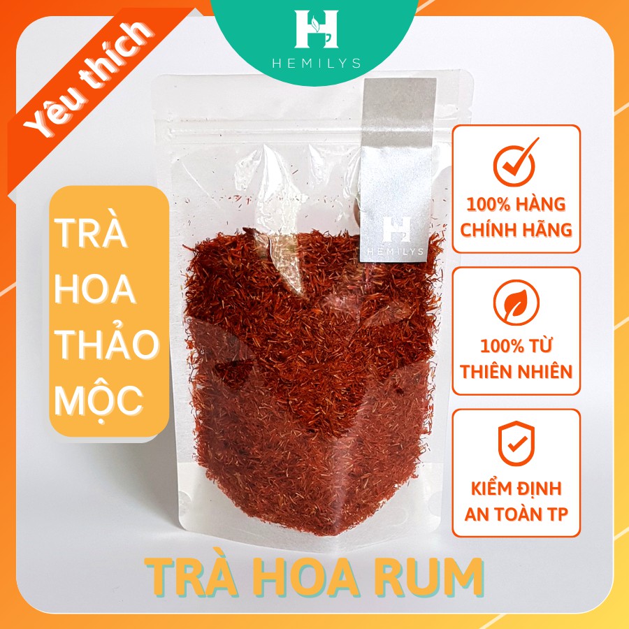 TRÀ HOA THẢO MỘC HEALTHY- TRÀ HOA RUM 100% TỰ NHIÊN - Làm đẹp da, lưu thông máu, ngừa bệnh tim mạch