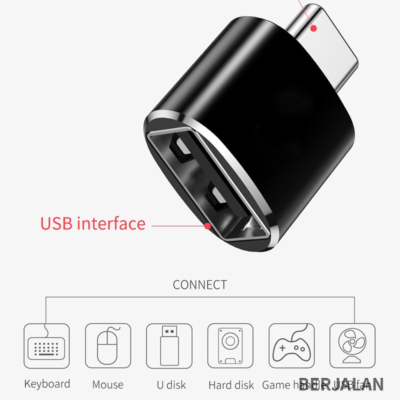 Đầu chuyển đổi phích cắm USB type C sang USB Mini OTG cho điện thoại