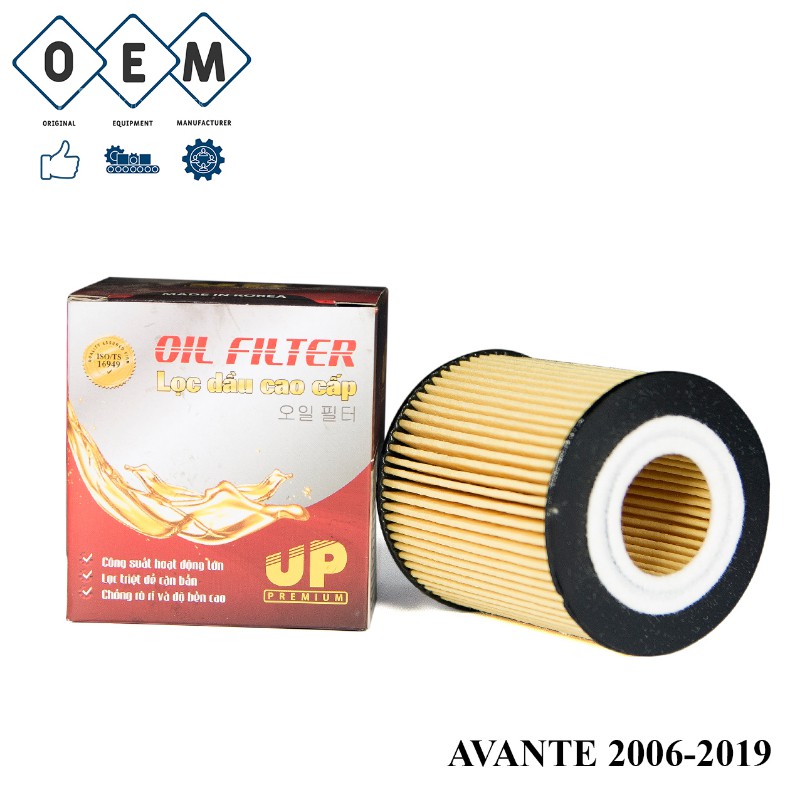 Lọc dầu động cơ xe ô tô HYUNDAI AVANTE đời 2006-2019
