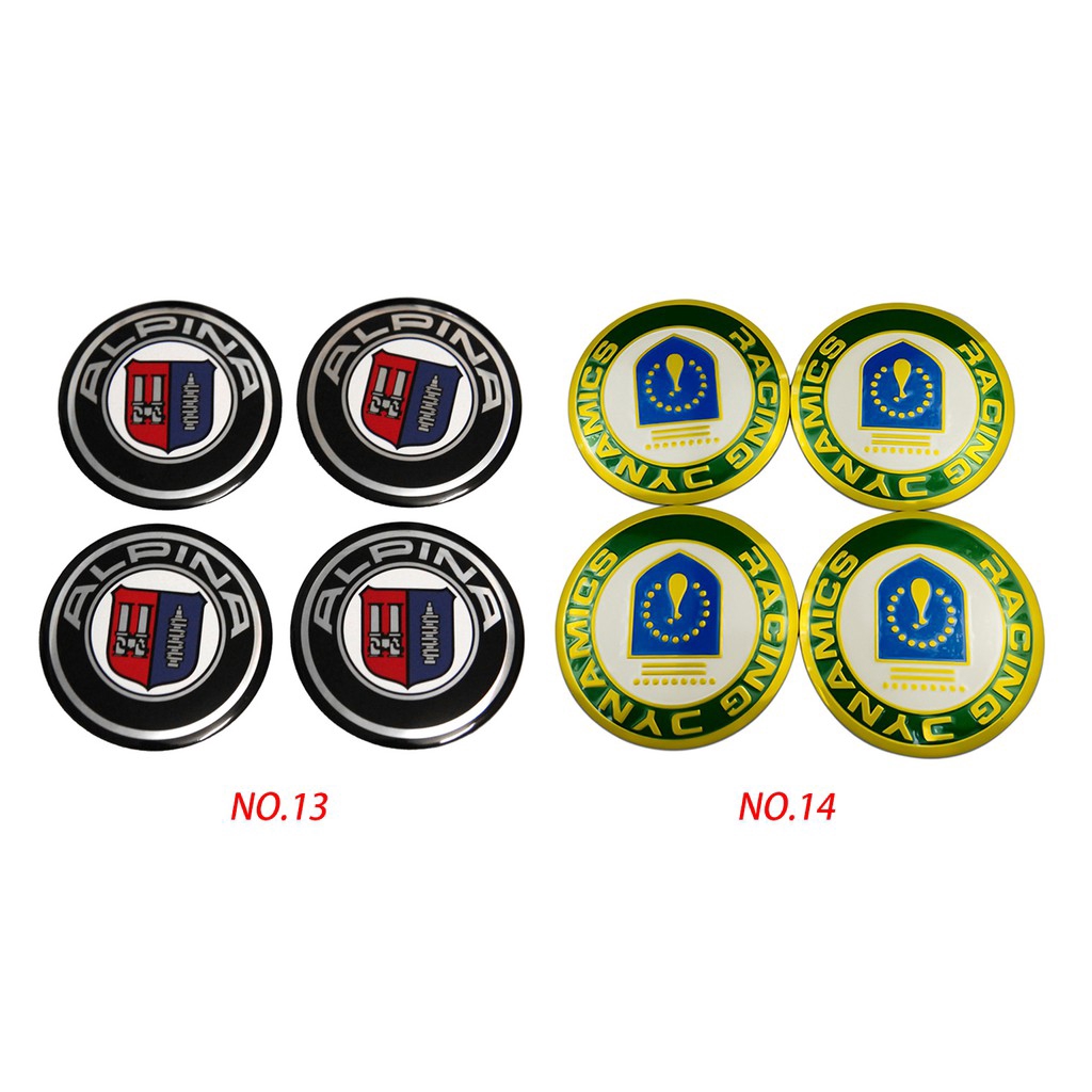 Bộ 4 miếng dán trục bánh xe 56mm dành cho BMW M