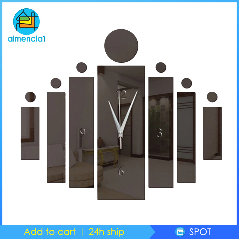 1 Đồng Hồ Dán Tường 3d Kiểu Dáng Hiện Đại