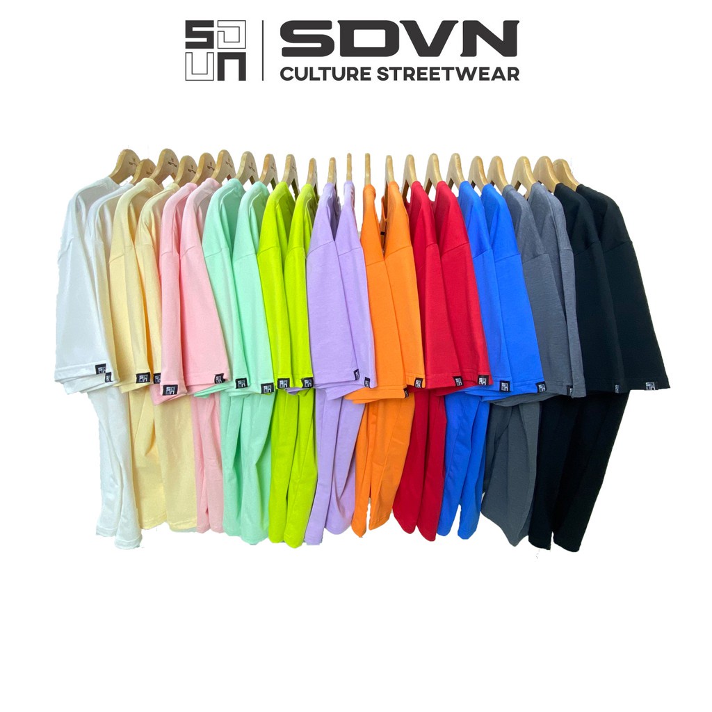 Áo Thun Trơn Unisex SDVN Form Rộng - Hàng nhập khẩu
