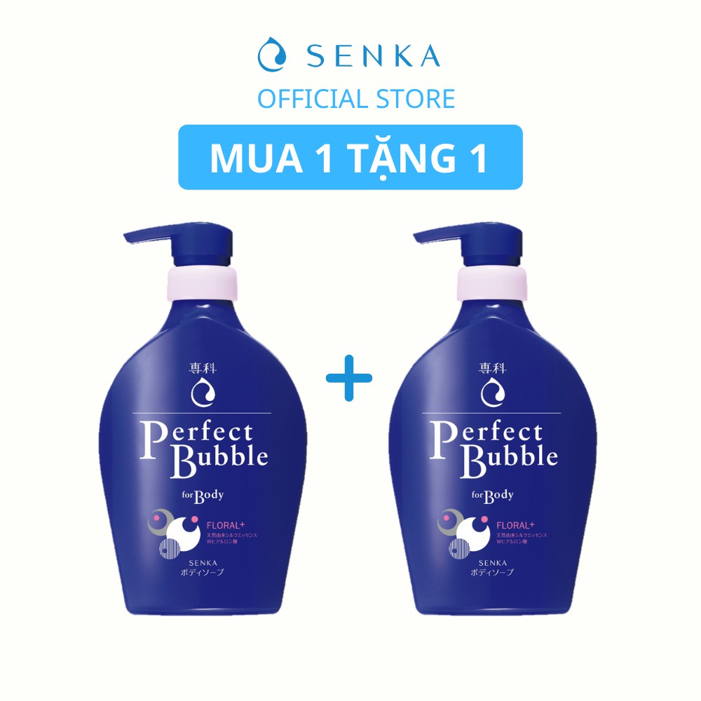 [MUA 1 TẶNG 1] Sữa tắm dưỡng ẩm hương hoa tươi mát Senka Perfect Bubble for Body Floral Plus n 500ml_13729