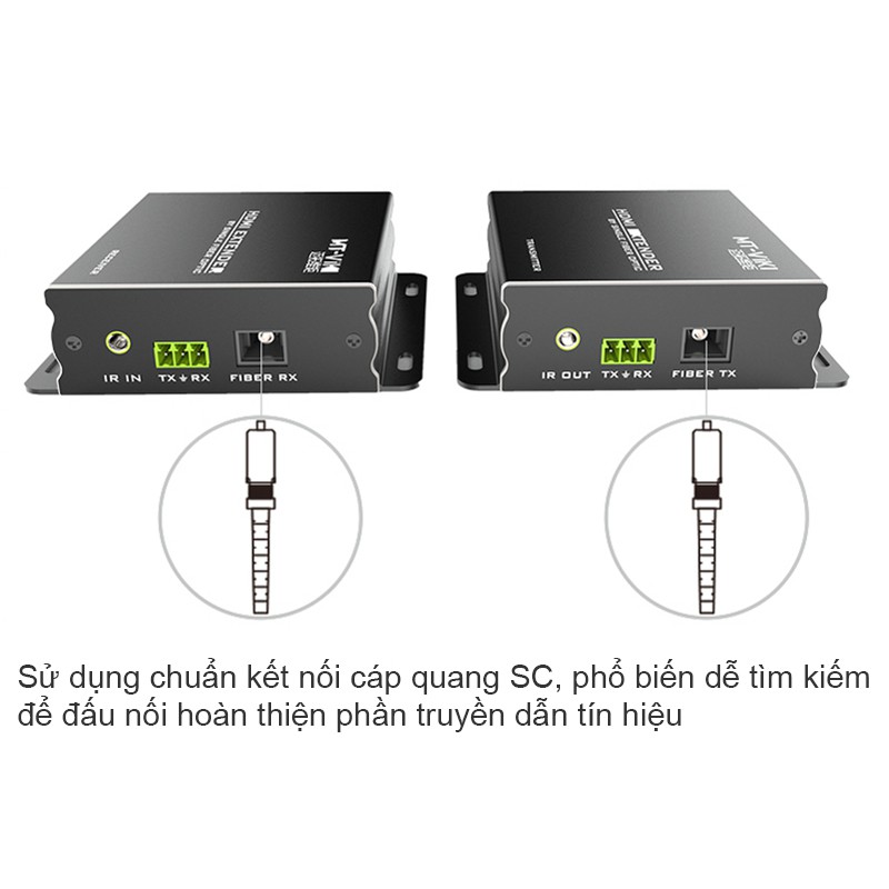 BỘ KHUẾCH ĐẠI HDMI QUA CÁP QUANG 20KM | HDMI EXTENDER QUA CÁP QUANG 20KM MT-VIKI MT-ED020