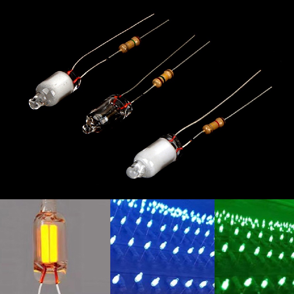 10 Bóng đèn neon mini 6 * 13mm có điện trở 220V