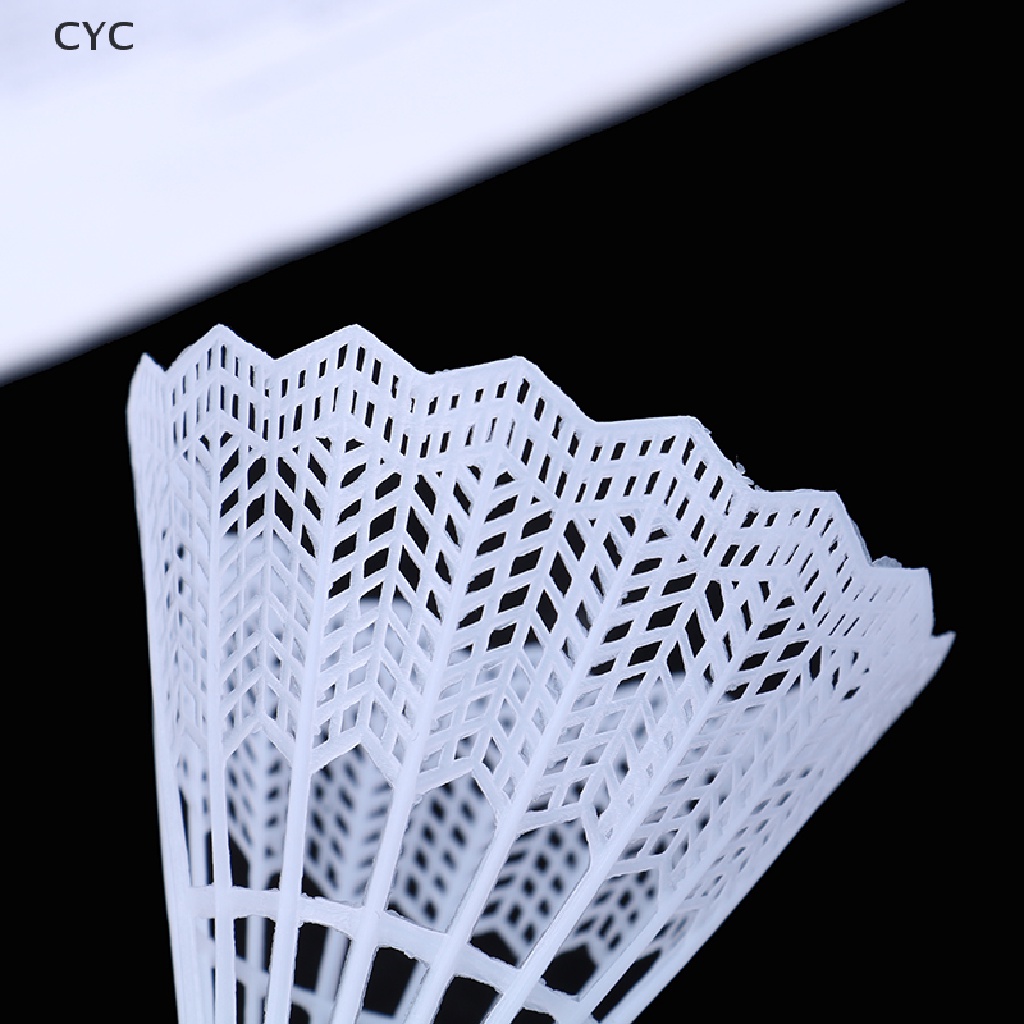CYC 12 Pcs White Plastic Badminton Ball Shuttlecocks Sport Training Sport CY