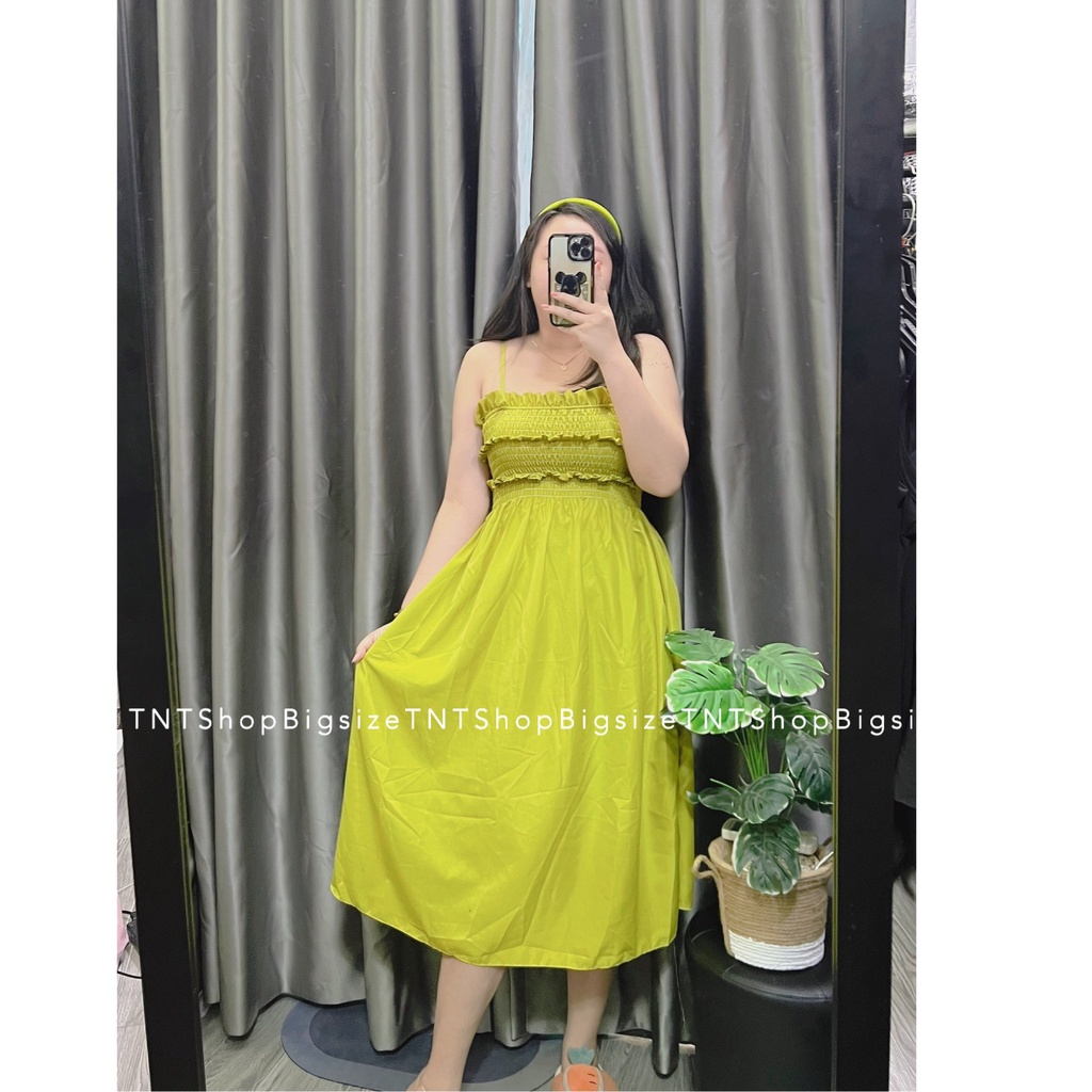 ĐẦM 2 DÂY NHÚN BÈO [ TNT SHOP BIGSIZE 60KG 90KG ] | BigBuy360 - bigbuy360.vn