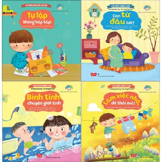 Sách - Combo: Lật Mở Cùng Con:Tự Lập Không Hấp Tấp!+Con Từ Đâu Tới?+Bình Tĩnh Chuyện Giới Tính+Làm việc nhà, dễ thôi mà!