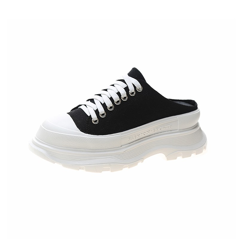 Giày canvas đế chunky sneaker QC cao cấp mẫu mới siêu hot 2021