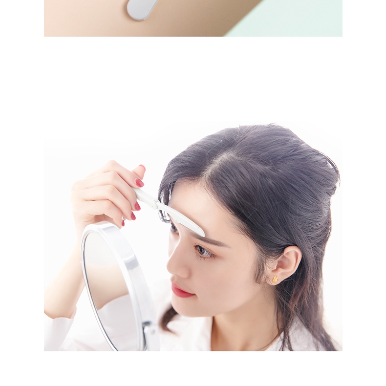 Bộ 3 Dao Cạo Lông Mày Tạo Khuôn Mày, Tỉa Lông Mày Nhỏ Gọn, Tiện Lợi Tặng Kèm 2 Chổi và Bông Mút Lau Mua 1 Được 3