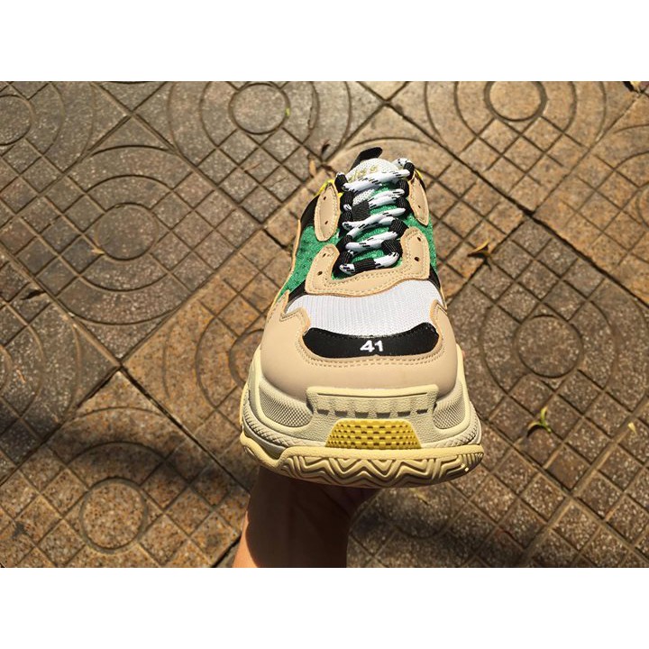 [ẢNH THẬT SHOP TỰ CHỤP 100%] GIÀY THỂ THAO SNEAKER BALENCIAGA TRIPLE S VÀNG XANH NAM NỮ