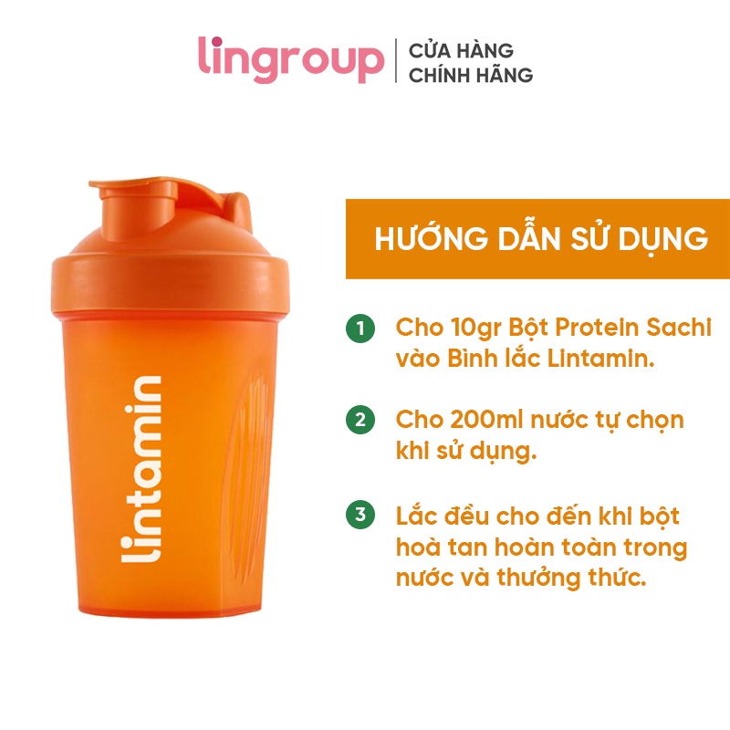 Bình lắc Lintamin 400ml màu cam