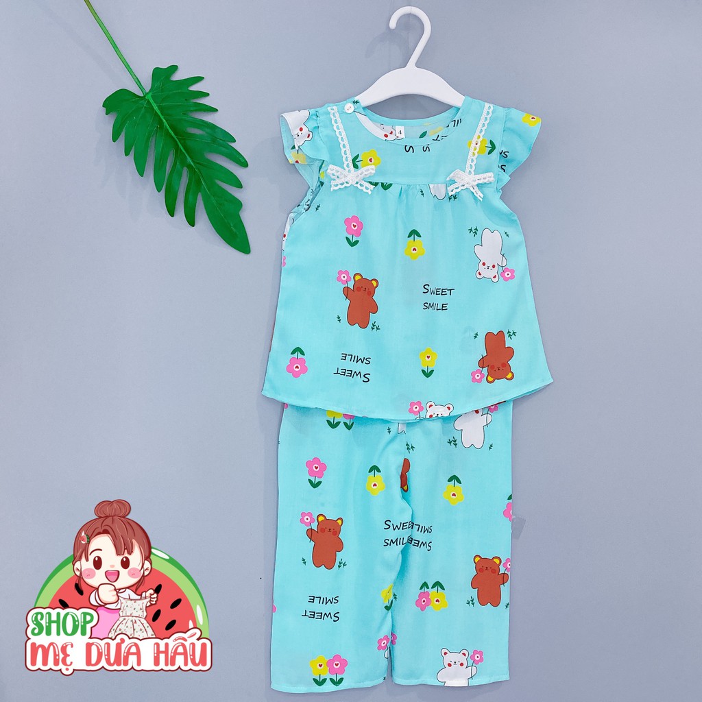 Bộ lanh bé gái đồ tole cho bé quần dài tay cánh tiên shop mẹ dưa hấu 8-32kg