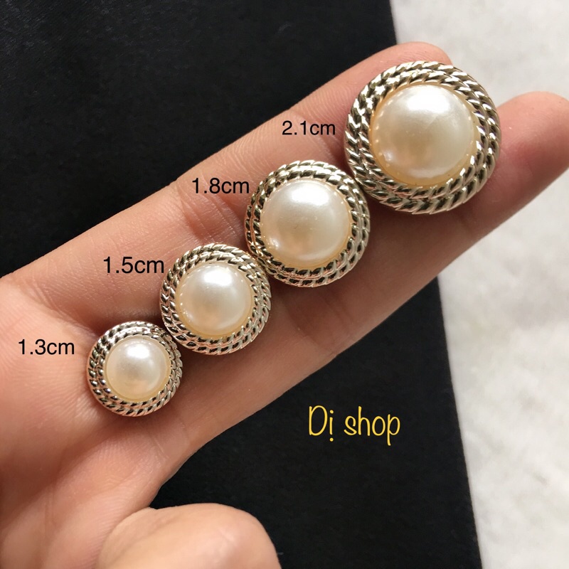 Set 5 NÚT CÚC ÁO CƯỜM GÁ HẠT DẺ NHIỀU SIZE