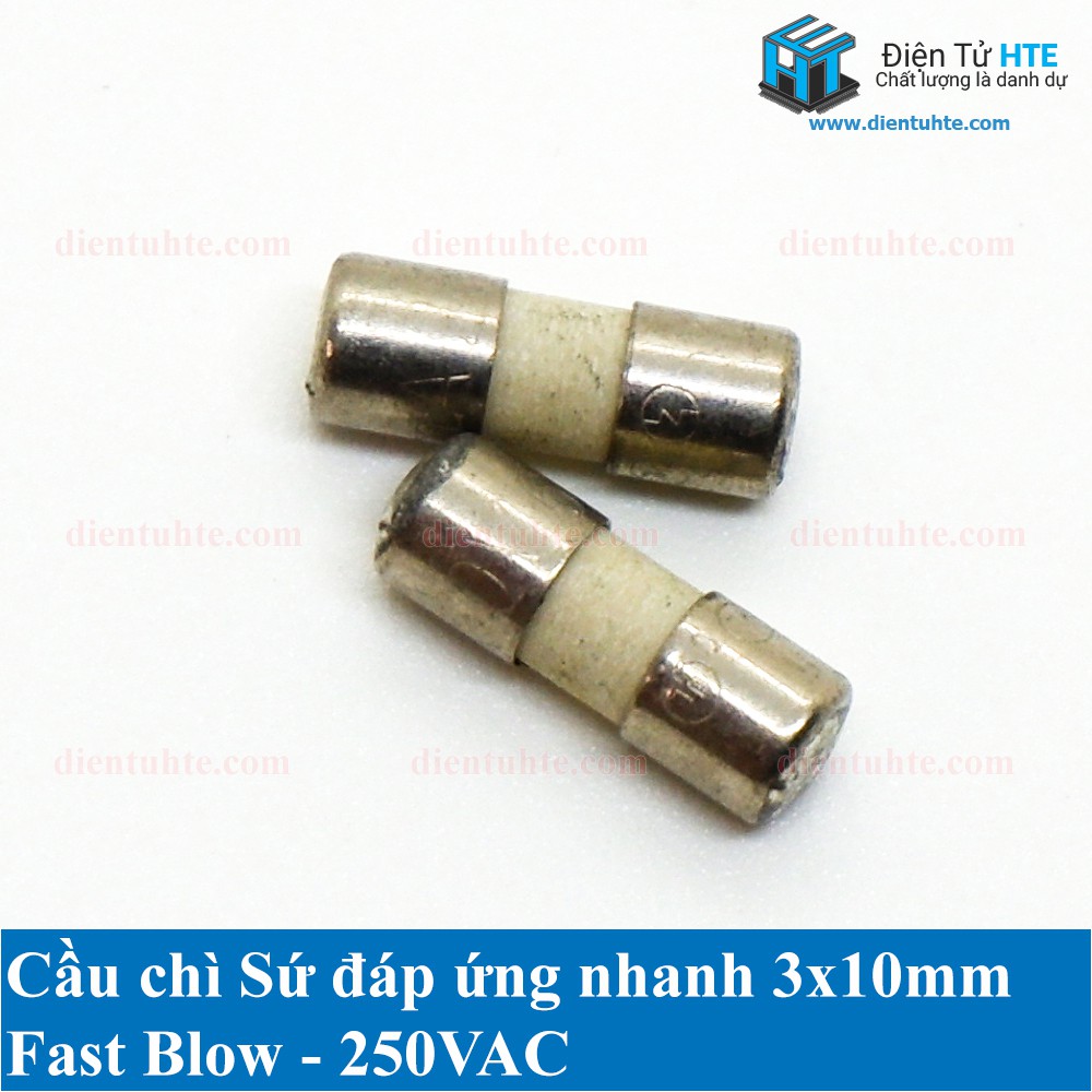 Cầu chì FUSE sứ Ceramic 3x10mm Fast Blow chuyên dụng cho thiết bị đo [HTE Quy Nhơn CN2]