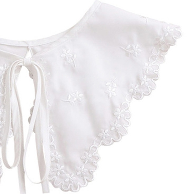 Cổ Áo Giả Thêu Hoa Màu Trắng Dành Cho Búp Bê Nữ