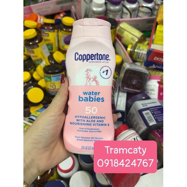 Kem chống nắng baby kháng nước cho trẻ Coppertone WaterBabies sunscreen