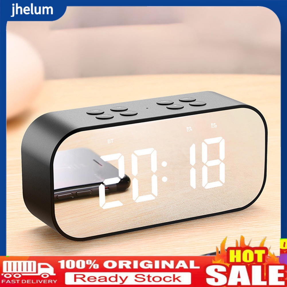 Loa Bluetooth Không Dây Mini BT501 Có Đèn LED Hiển Thị Đồng Hồ Báo Thức