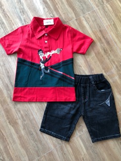 Set jean bé trai Lydobb 12-28kg