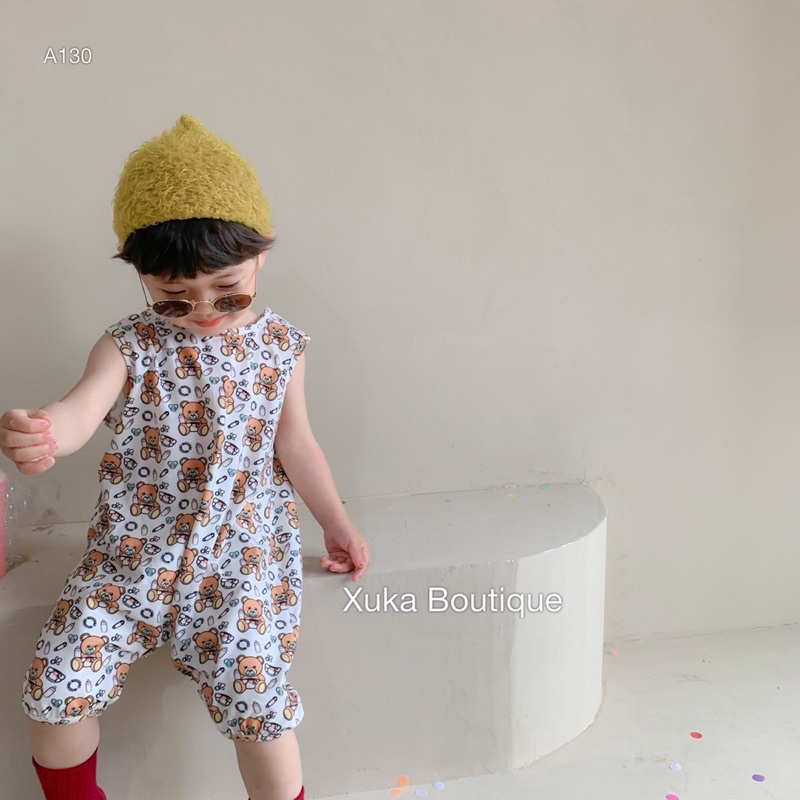 Body Đùi Cộc Tay Gấu QCCC. Style Hàn Quốc Cotton Cực Đẹp [Ảnh Thật] cho bé 0-24 tháng