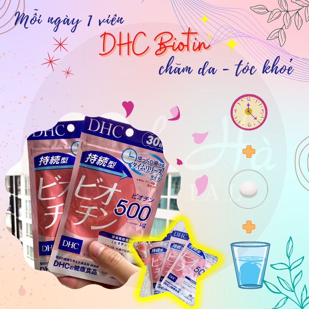 Viên uống mọc tóc Biotin DHC 30 ngày cho 30 viên hỗ trợ mái tóc đẹp và làn da khỏe