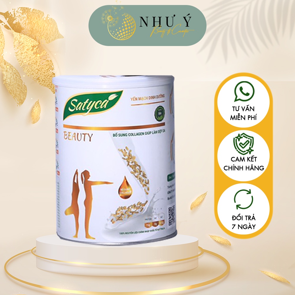 Sữa yến mạch dinh dưỡng Satyca Beauty giúp phụ nữ da đẹp, dáng xinh hộp 410g - NN048