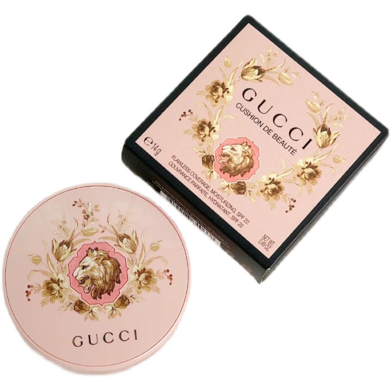 Gucci NEW Golden Lion Cushion Foundation Brighten Skin Tone Moisturizing Nourishing Skin SPF22 14g Phấn Nước Trang Điểm Dưỡng Ẩm Làm Sáng Tông Màu Da Thương Hiệu