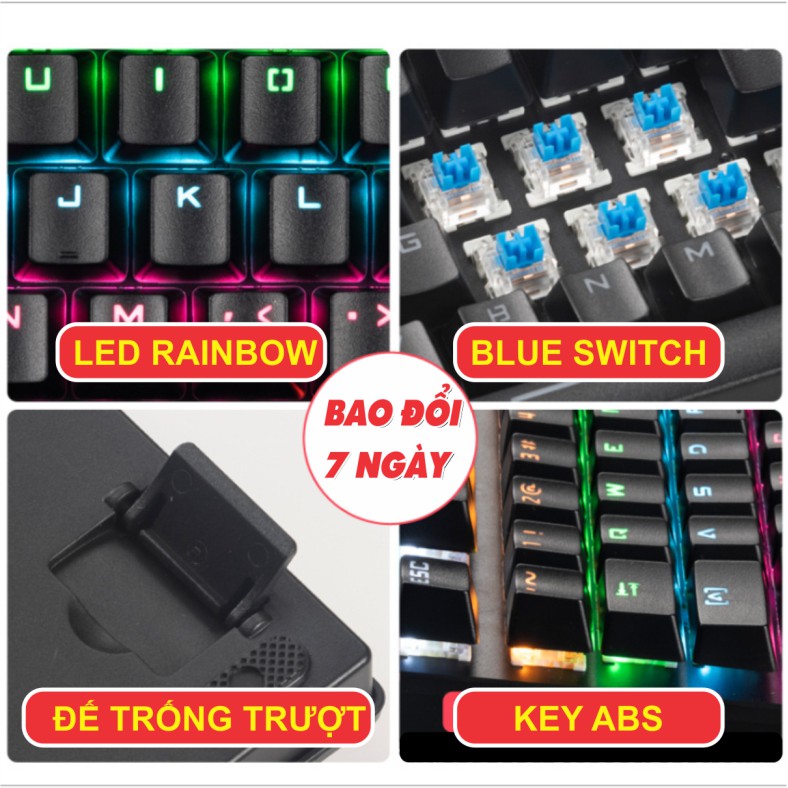 Phím cơ TKL chơi game [SIÊU SALE] phím cơ giá rẻ HJK 917 LED cực đẹp, chống nước | BigBuy360 - bigbuy360.vn