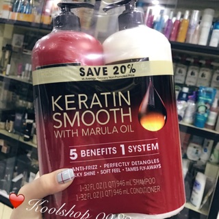 Bộ dầu gội xả siêu to Tresemme Keratin Smooth 2 x 964ml của Mỹ phục hồi tóc