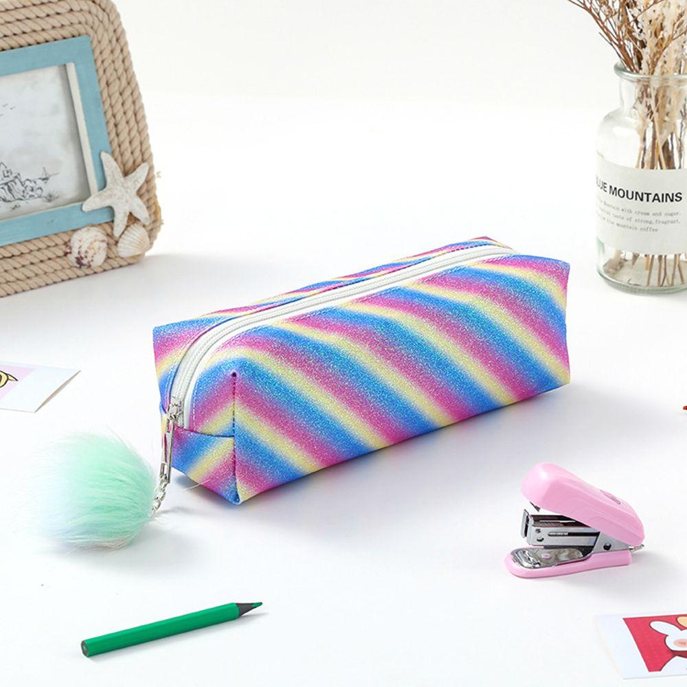 PISTA Túi Đựng Bút / Đồ Trang Điểm Đính Kim Tuyến Lấp Lánh Dễ Thương