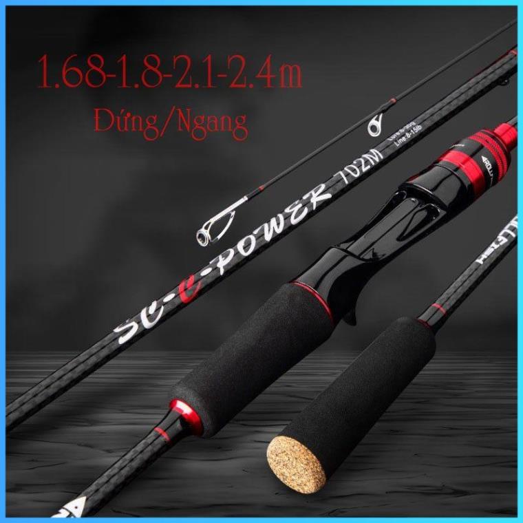 Cần câu lure máy ngang và máy đứng carbon RollFish