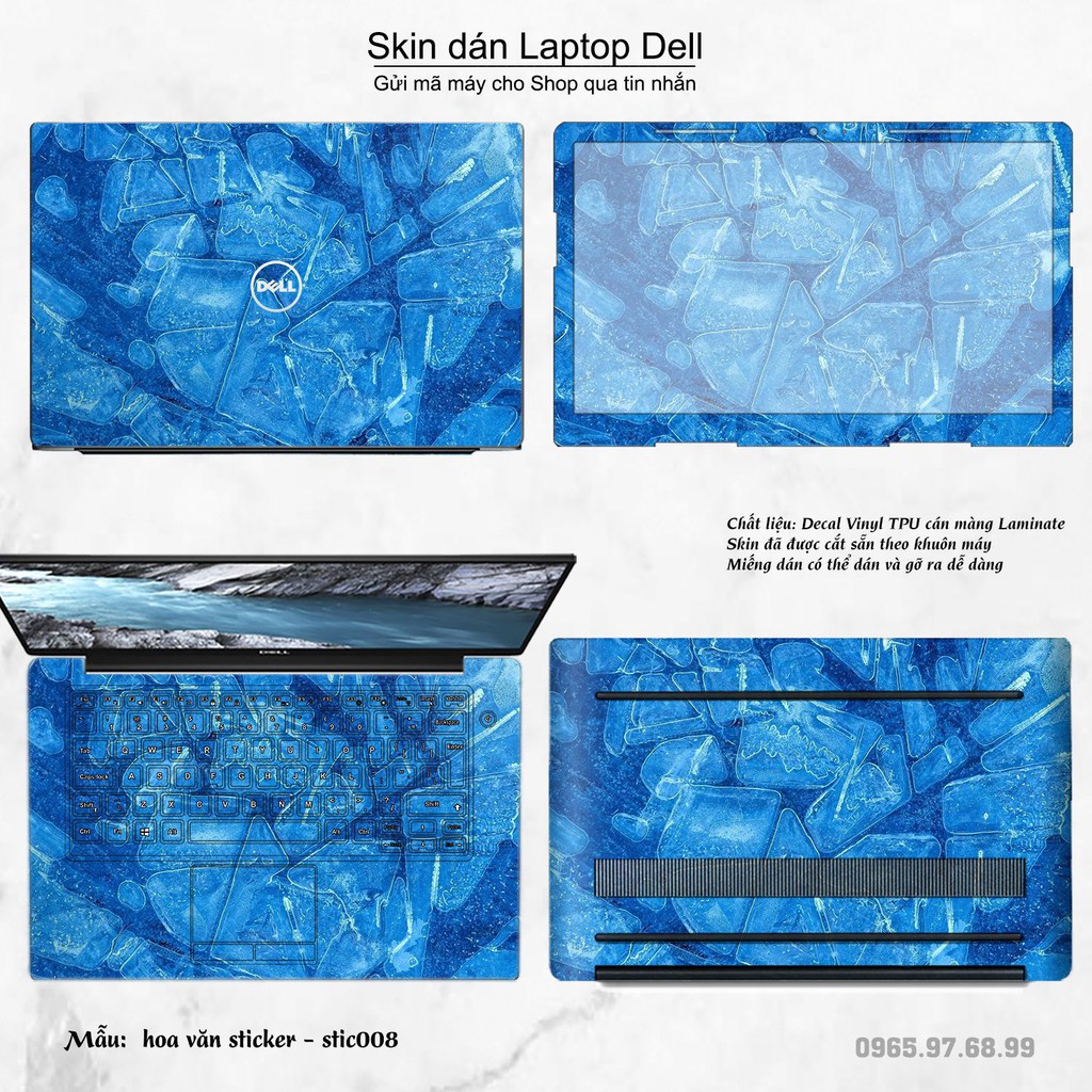 Skin dán Laptop Dell in hình Hoa văn sticker _nhiều mẫu 2 (inbox mã máy cho Shop)