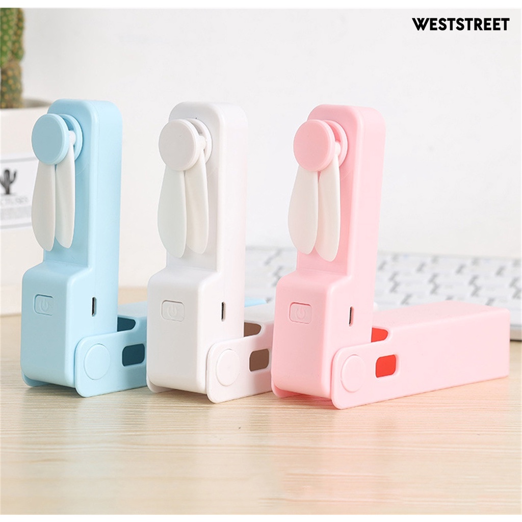 Quạt Nhựa Mini Cầm Tay Sạc Cổng USB Có Thể Gấp Gọn Mang Đi Tiện Dụng