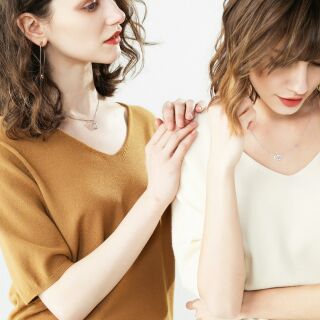 ÁO LEN NỮ CỔ TIM DÁNG BASIC