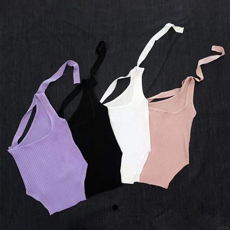 Áo ống không tay màu sắc đơn giản phong cách mùa hè cho nữ