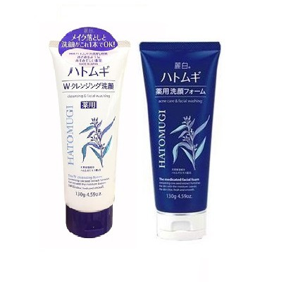 Sữa Rửa Mặt Hatomugi Hạt Ý Dĩ 2 Màu Trắng Xanh Nhật Bản