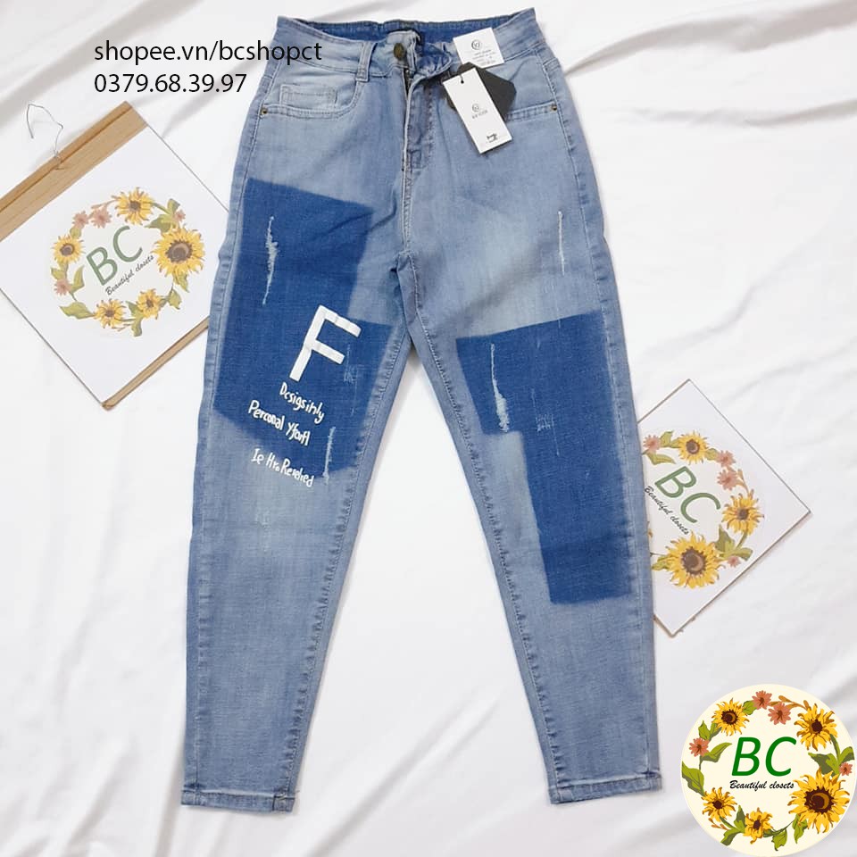 Quần jean baggy nữ chất đẹp co giãn - bcshopct