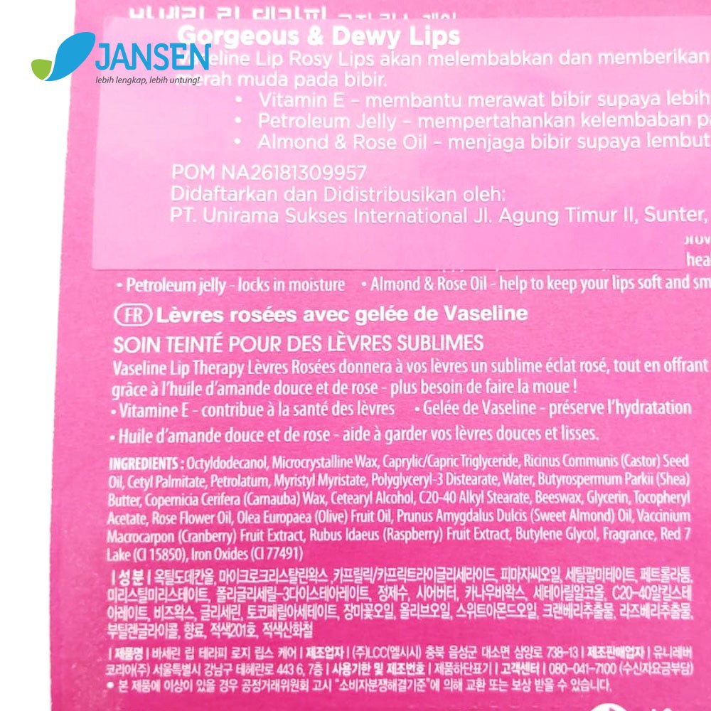 Vaseline (hàng Mới Về) Son Môi Vaseline Dưỡng Ẩm Hình Thỏi Son 4.8gr | BigBuy360 - bigbuy360.vn
