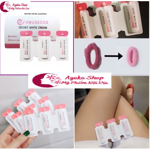 Dung Dịch Làm Hồng Và Se Khít Vùng Kín Amusecos Secret White Cream Rose Oil -Mỹ Phẩm Nội Địa Chính Hãng