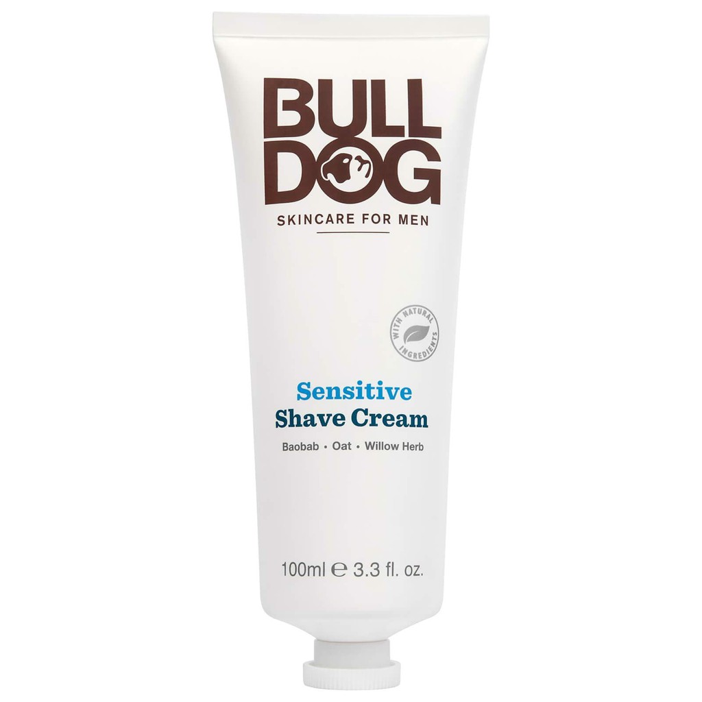 [ Chính Hãng UK ] Kem Cạo Râu Cho Da Nhạy Cảm BULLDOG Sensitive Shave Cream - 100ml