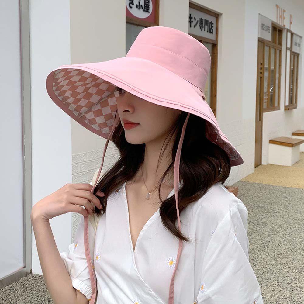 Mũ Rộng Vành Chống Nắng Chống Tia UV Chất Liệu Cotton Cao Cấp Thời Trang Cho Nữ
